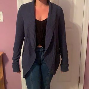 Silence + noise  blue open cardigan